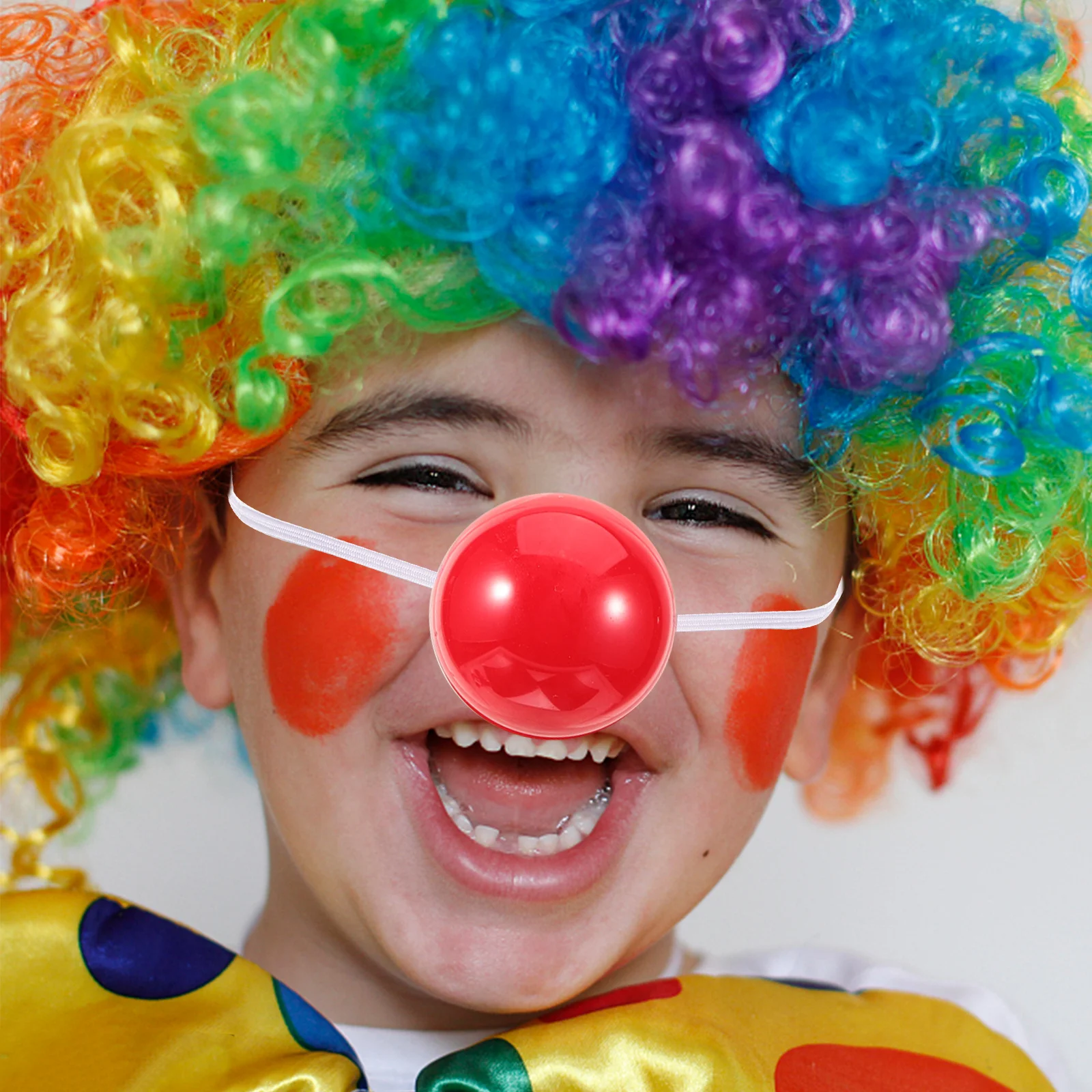 

12Pcs Glowing Red Clown Durable Plastic Funny Dress-Up Props for Halloween Christmas Parties Plastic Clown Nose