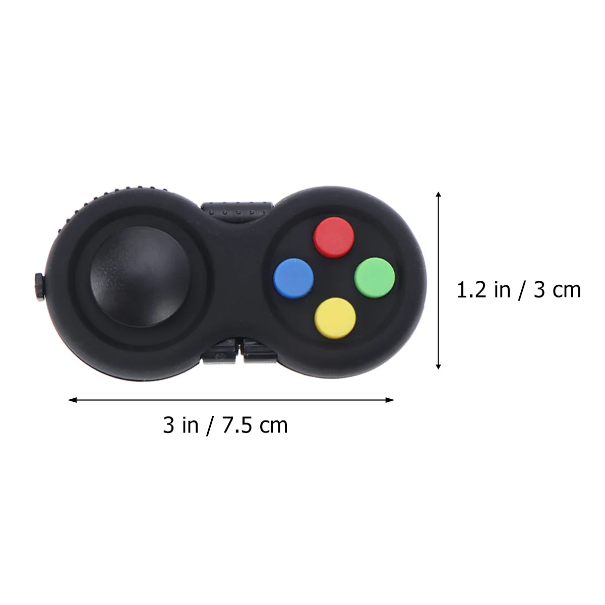 

2pcs Gamepad Fidget Rubberized Plastic Stress Relief For Kids Adults Lightweight Pocket-Sized Click Roll Massage