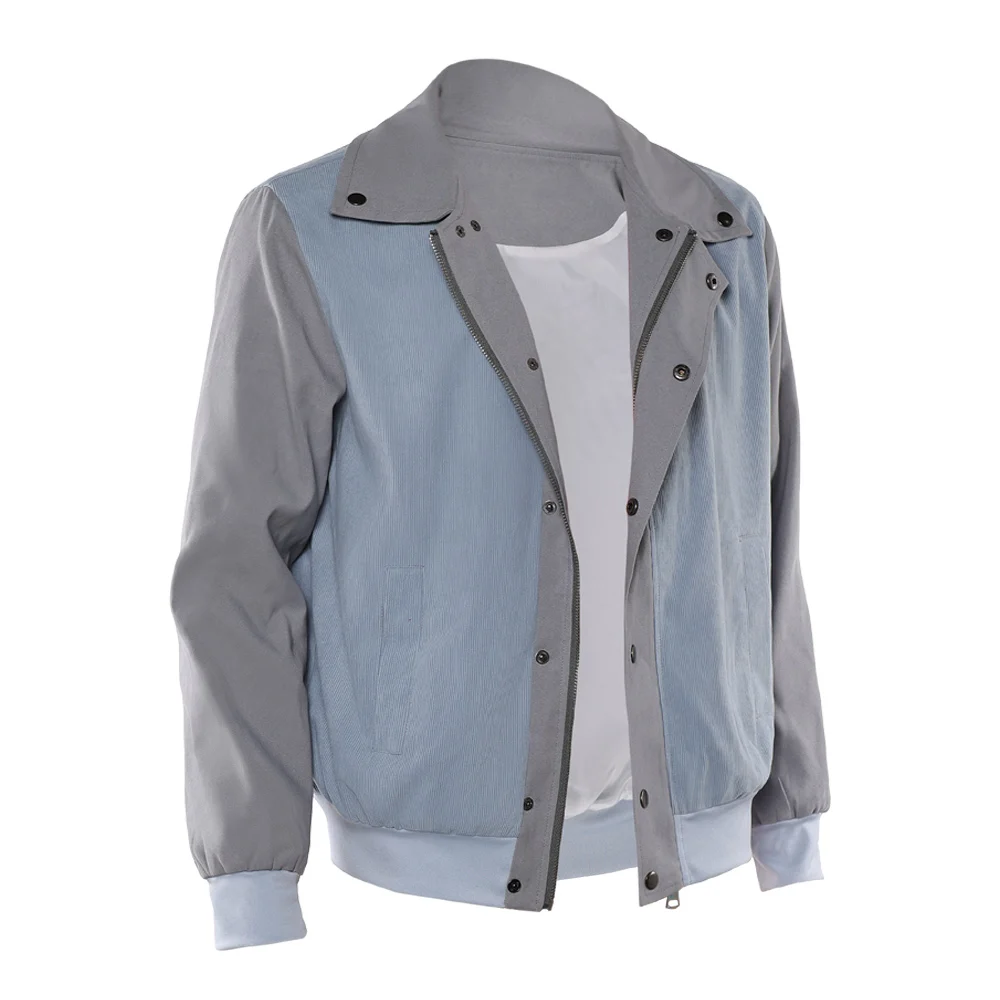 Mike Wheeler Cosplay Coat Costume Fantasy TV ST Roleplay Men Blue Grey Jacket Outwear Halloween Carnival Party Disguise Suit - view 4