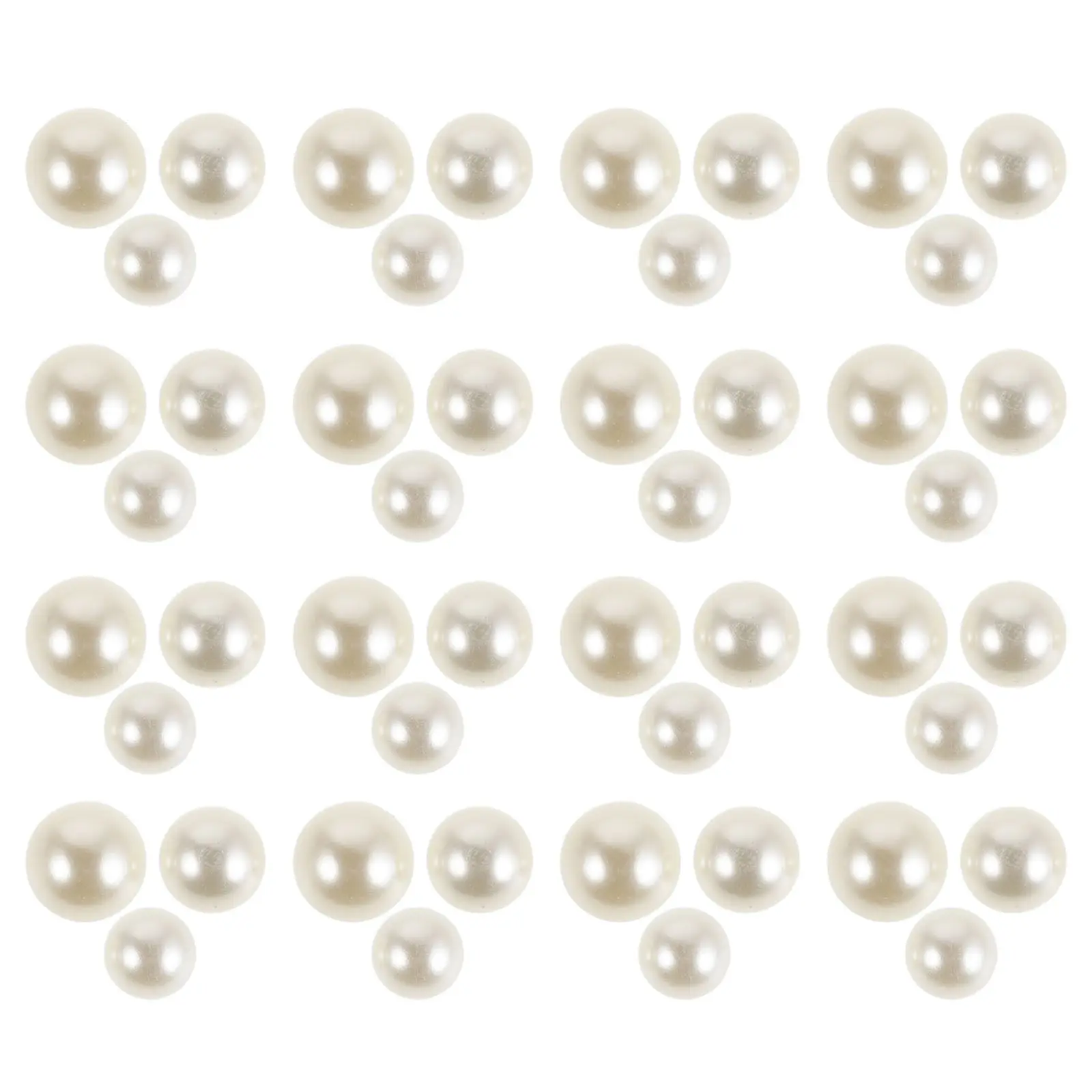 1Set Half Round Faux Pearls Flat Back Craft Embellishments 12Mm 14Mm 16Mm Nail Art Pearls Scrapbooking Accessories DIY Jewelry