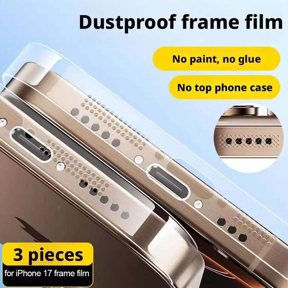 Side Hydrogel Film For iPhone 17 Pro Max Anti-Scratch Frame Phone Border For iPhone 17Pro Max Stickers