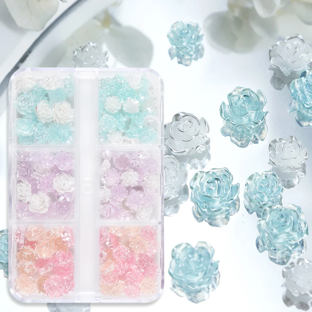 Camellia Flowers DIY Accessories Epoxy Resin Decoration Acrylic Pearl Flowers Handcrafts Earring Resin Jewelry Making Supplies