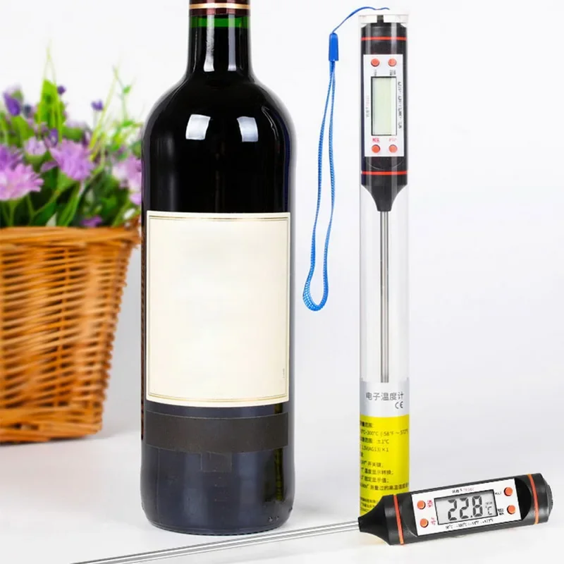 Kitchen Digital BBQ Food Thermometer Meat Cake Candy Fry Grill Dinning Household Cooking Thermometer Gauge Oven Thermometer Tool