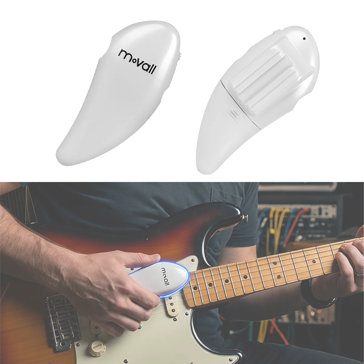 

Movall Creative Guitar Sustain Delay Pedal, Electronic Bow Resonance Effect Maker, Handheld Portable Sound Pedal