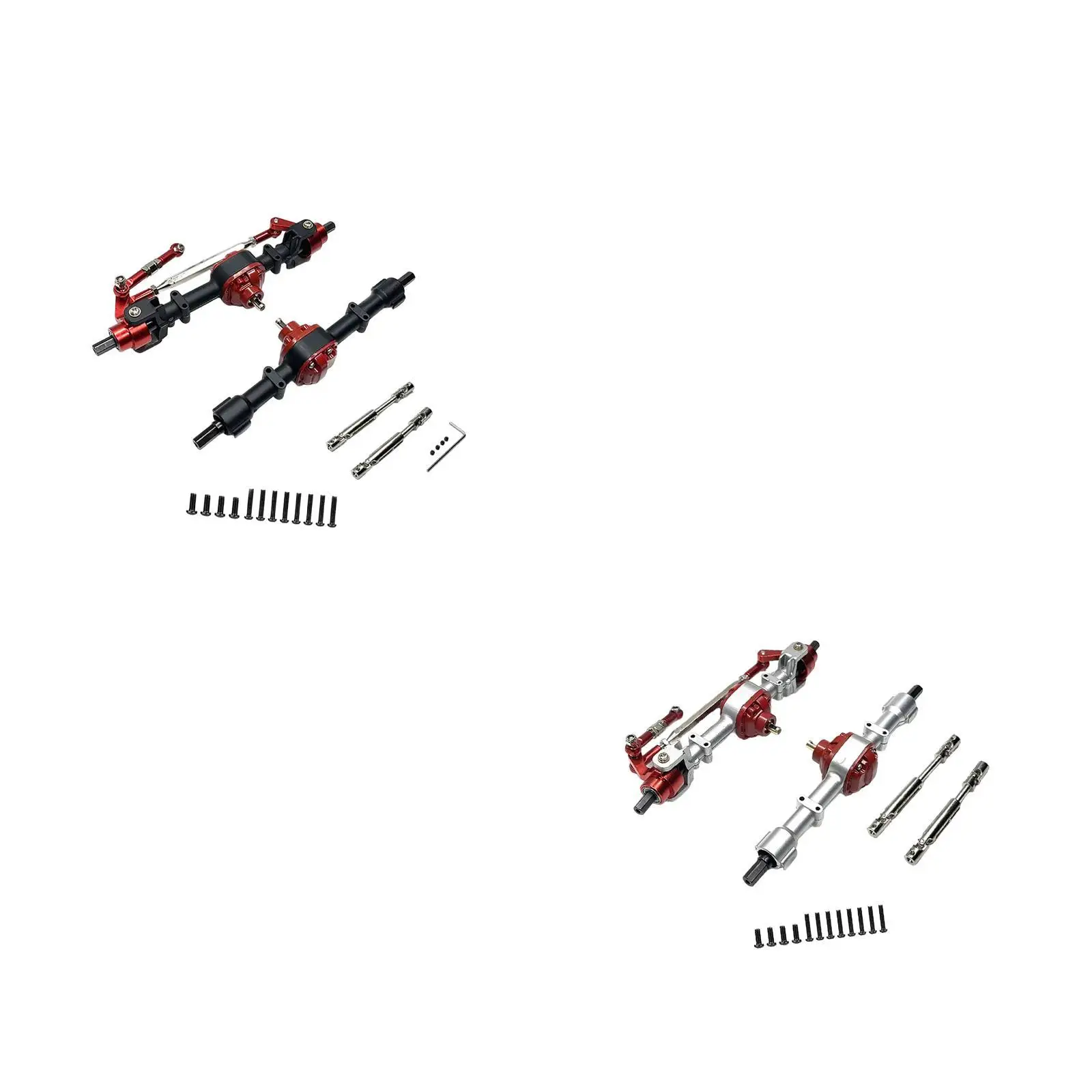 

Front and Rear Bridge Axle RC Metal Axle Upgrade, Replace RC Car Part for LC79 MN78 1/12 Scale RC Accessories Parts