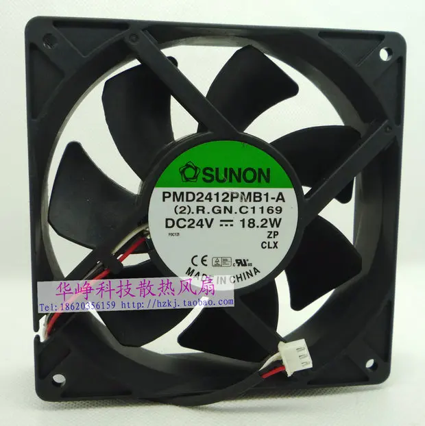 Original for Sunon PMD2412PMB1-A DC24V 18.2W 120*120*38MM 12cm Alarm Signal Inverter cooling fan