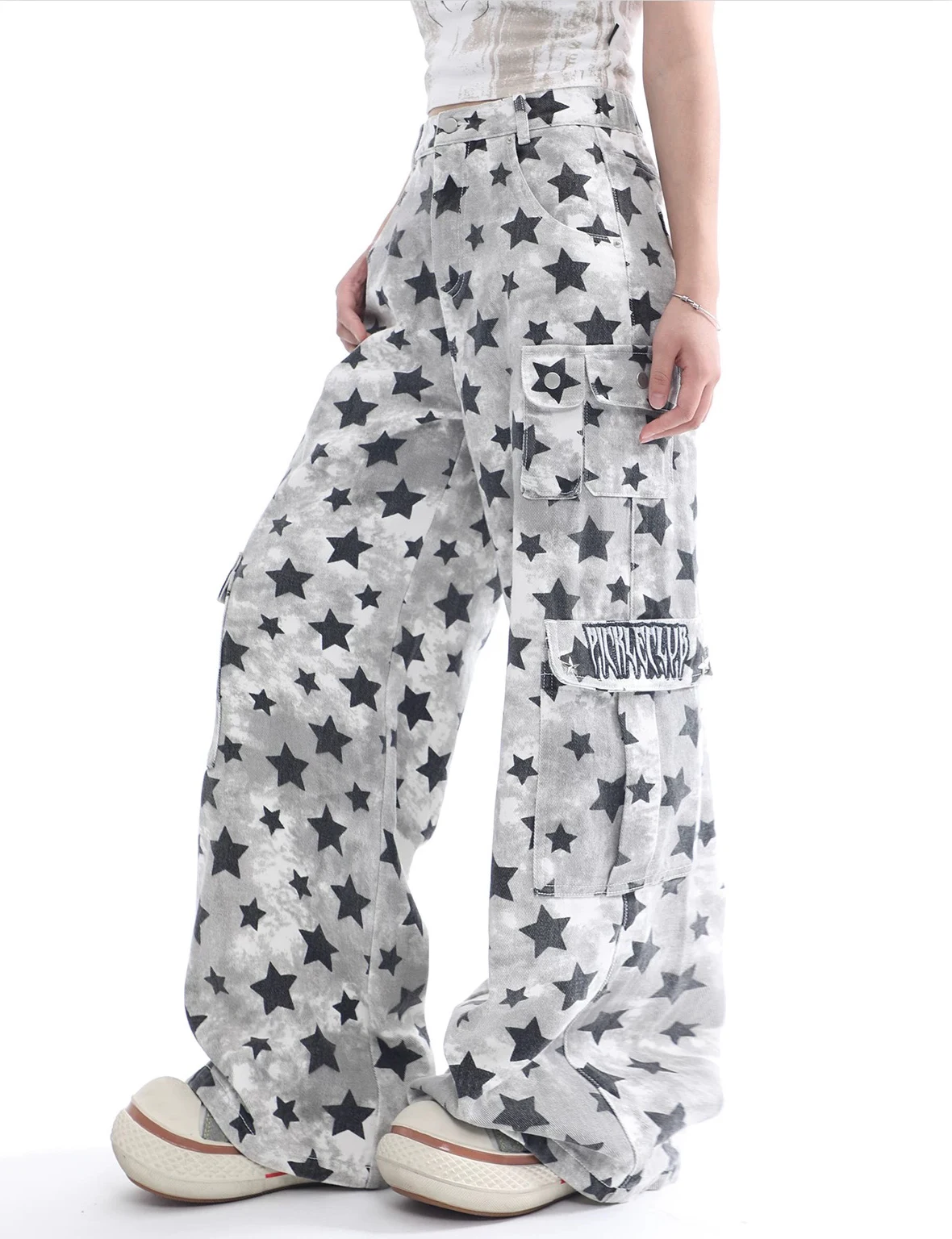 

Street Loose Slim Woman Jeans Contrast Color Fashion Casual Women Jeans High Waist Basic Straight Leg Pants Female Chily