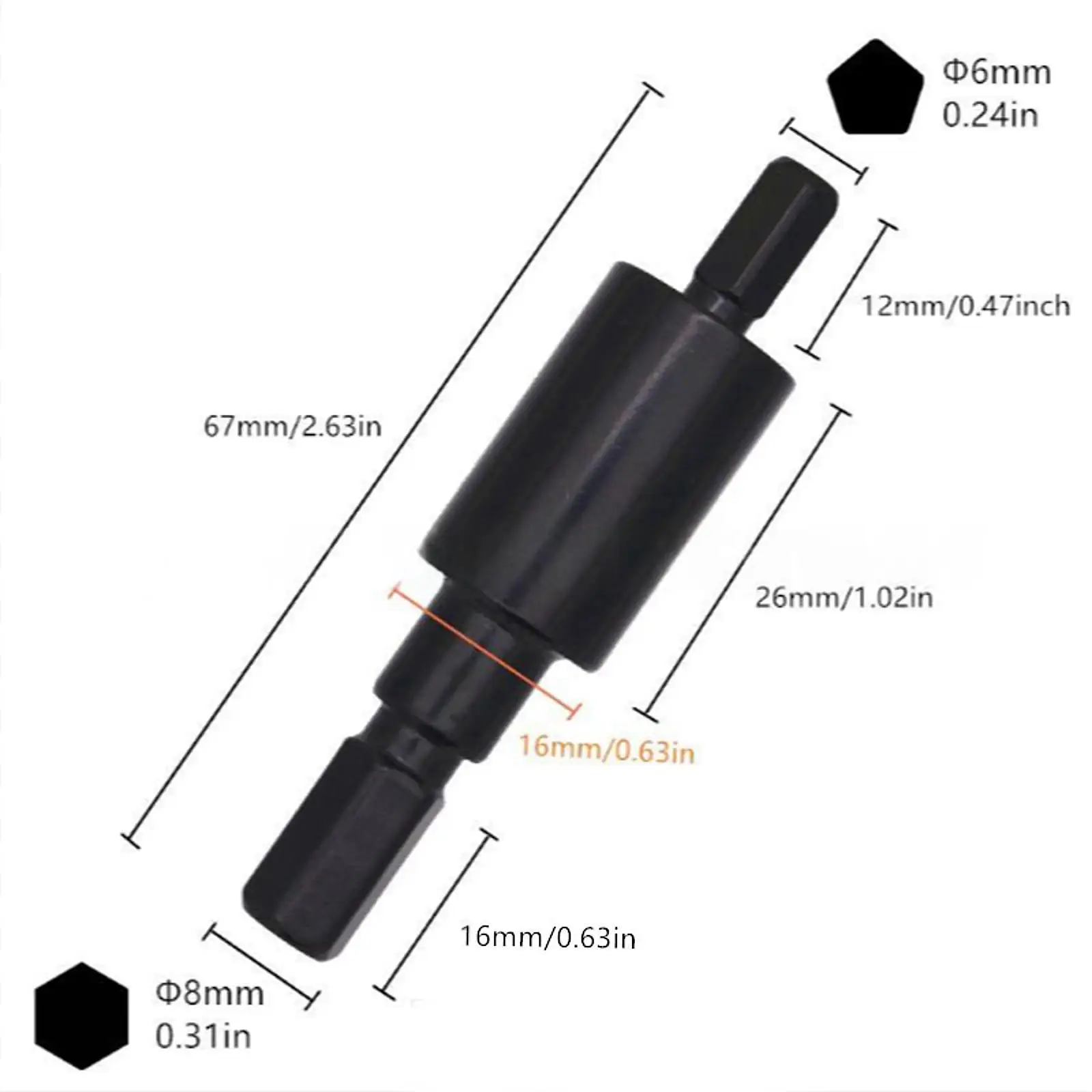 Quick Start Drill Bit Adapter for Electric Engine Handheld Tool Attachment Compatible with Blower and Tiller