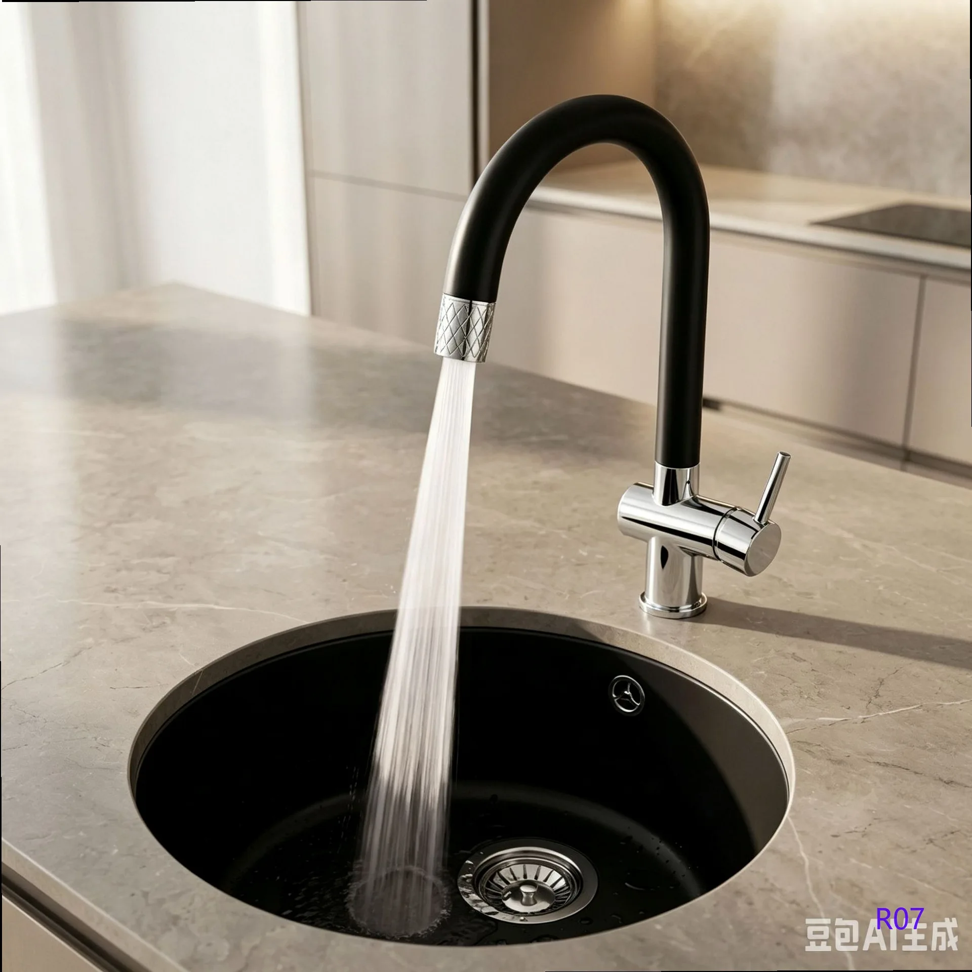 Minimalist Pull Out Kitchen Island Faucet Multifunctional Cold Hot Sink Mixer Bar