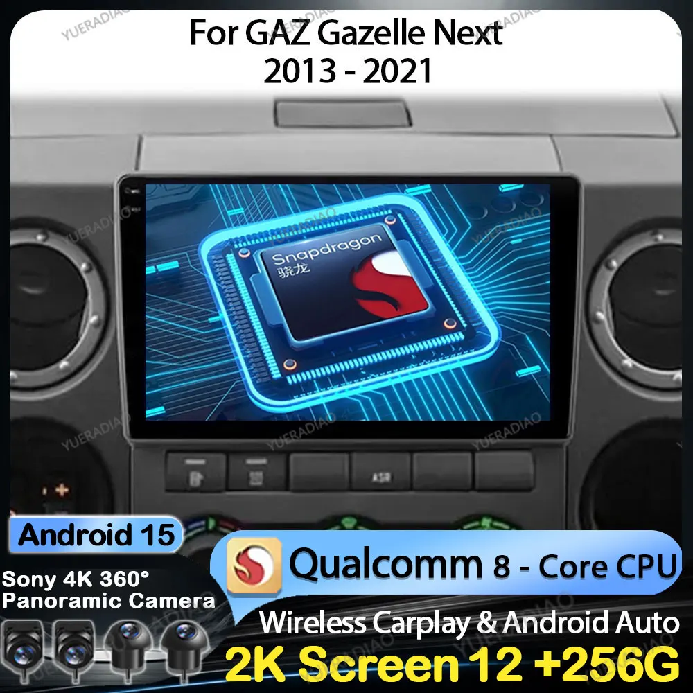 

Android 15 Car Radio For GAZ Gazelle Next 2013 - 2021 Head Unit 2DIN Multimedia Video Player QLED Qualcomm GPS NAVI BT 4G WIFI
