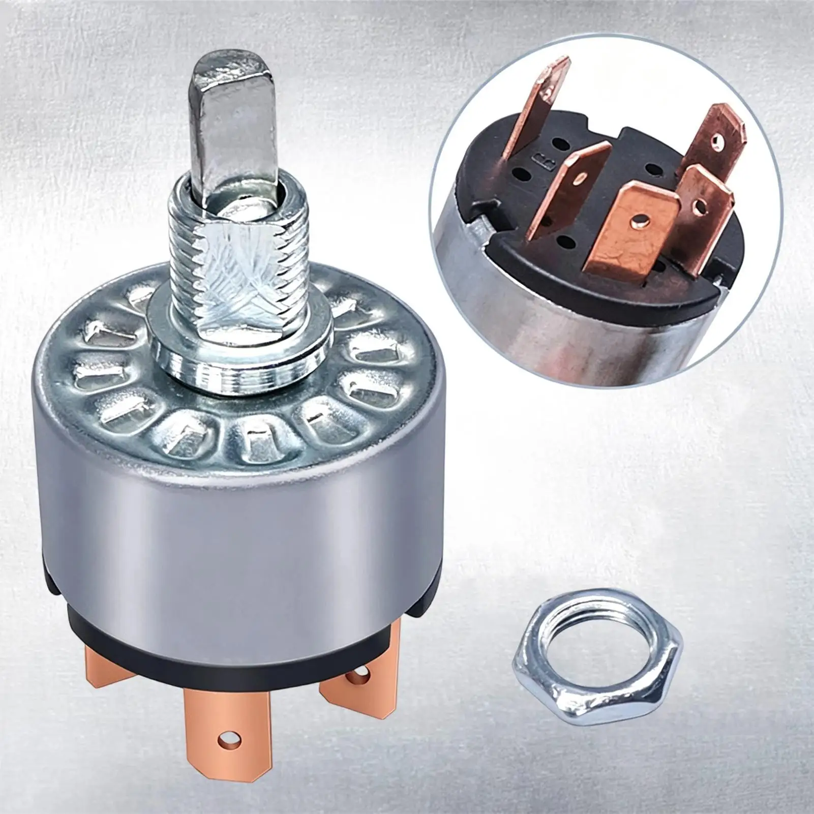 4 Position Selector Knob Dustproof 3 Speed 16A 120VAC 12A 250VAC Rotary Cam Selector Knob for Industrial Control Control Panel