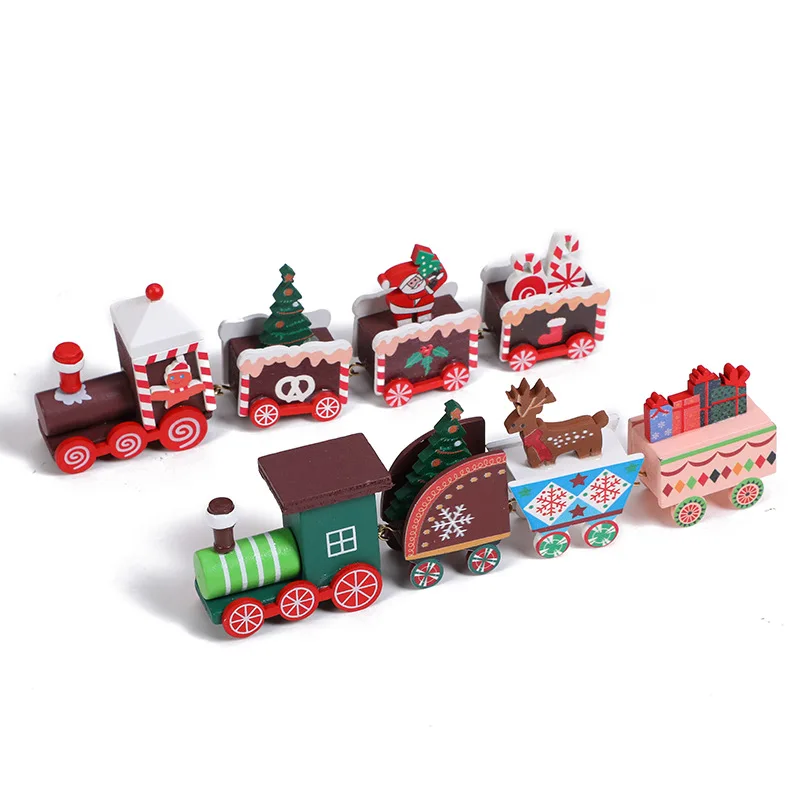 Christmas Creative Train Mall and Shop Showcase Table Decorative Ornaments Christmas Children's Gift