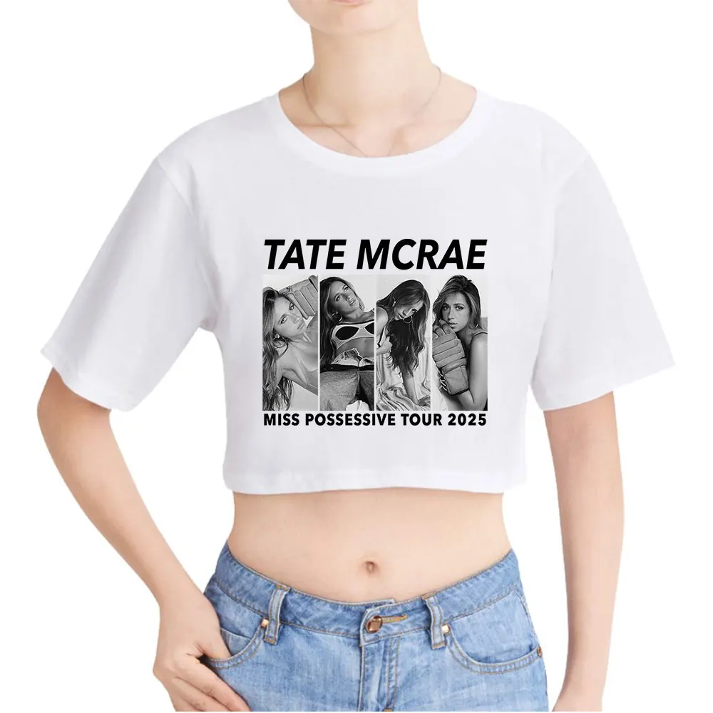 Tate McRae Miss Possessive Tour 2025 Merch T-Shirts Cosplay Women Men Fashion Casual Short Sleeve Tee Streetwear Clothing