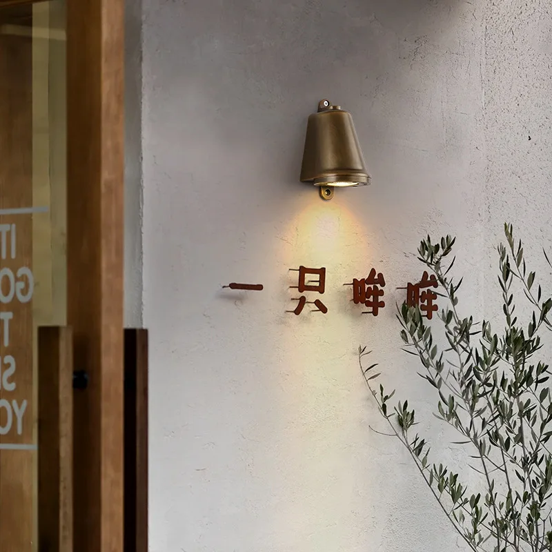 Retro ferradura led lâmpada de parede ao ar livre/interno sinal logotipo holofotes de alumínio fundido villa café bar entrada porta número luz