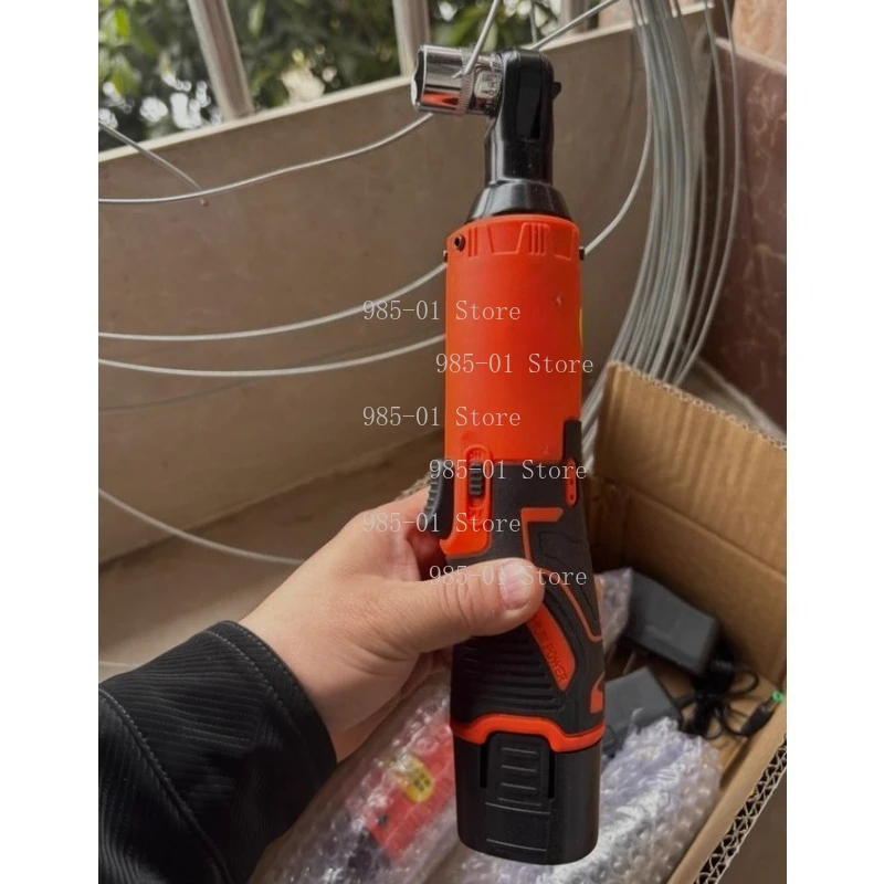 18V Cordless Electric Wrench Ratchet Wrench Set, Angle Drill Screwdriver Auto Repair Tool Kit