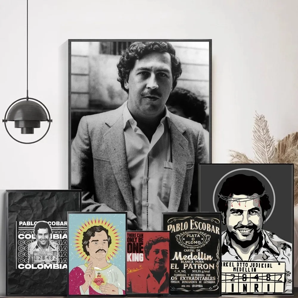 Pablo Escobar Hot Famous DIY Sticky Poster Fancy Wall Sticker for Living Room Bar Decoration Wall Decor