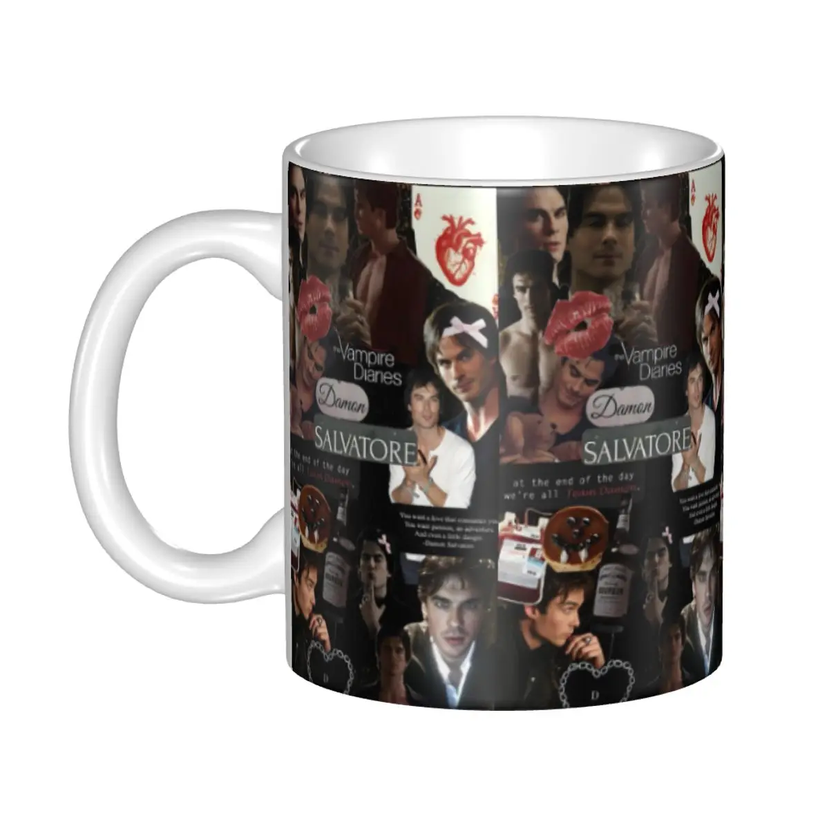 Custom The Vampire Diaries Coffee Mugs DIY Damon Salvatore Ceramic Tea Milk Cup