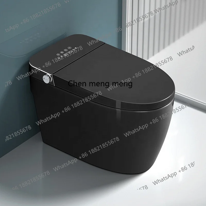 

Bathroom New Design Warm Heating Ceramic Automatic WC Electronic Control Intelligent Toilet Black Smart Toilet F185