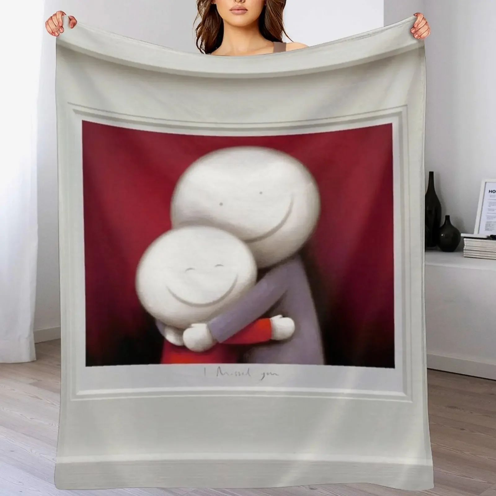 

I Missed You by Doug Hyde Throw Blanket manga Extra Large Throw funny gift Thin Blankets