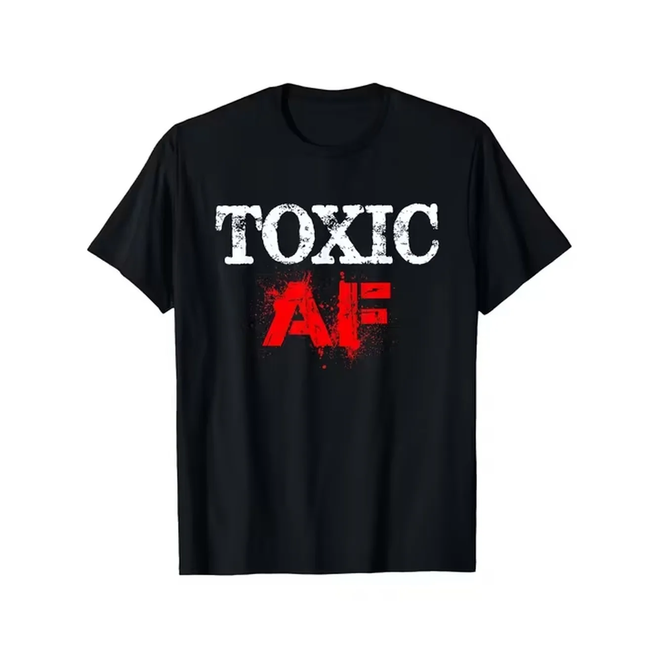 item picture toxic af graphic t shirt printed design unisex casual crew neck tee sizes perfect gift for friends or retro casual short sleeved t shirt with a round neck and printed pattern suitable for daily commuting and outdoor act