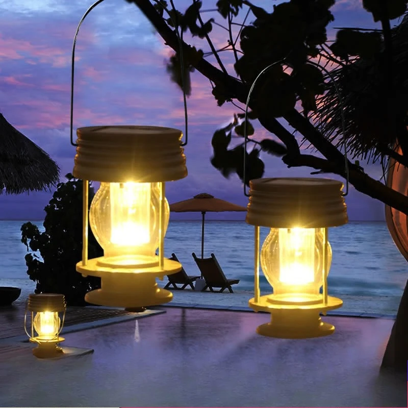 2026 Solar Vintage Lantern IP Rated Bind & Hang Mount For Villa Garden Lawn Outdoor Camping Soft Landscape Fixture