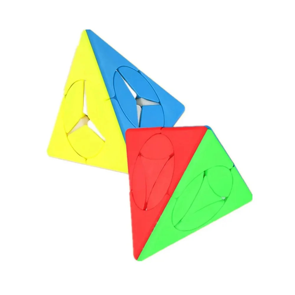 FanXin Cubo de rompecabezas de pirámide, cubos mágicos de molino de viento triangular, rompecabezas educativo de velocidad profesional, juguetes mágicos para niños