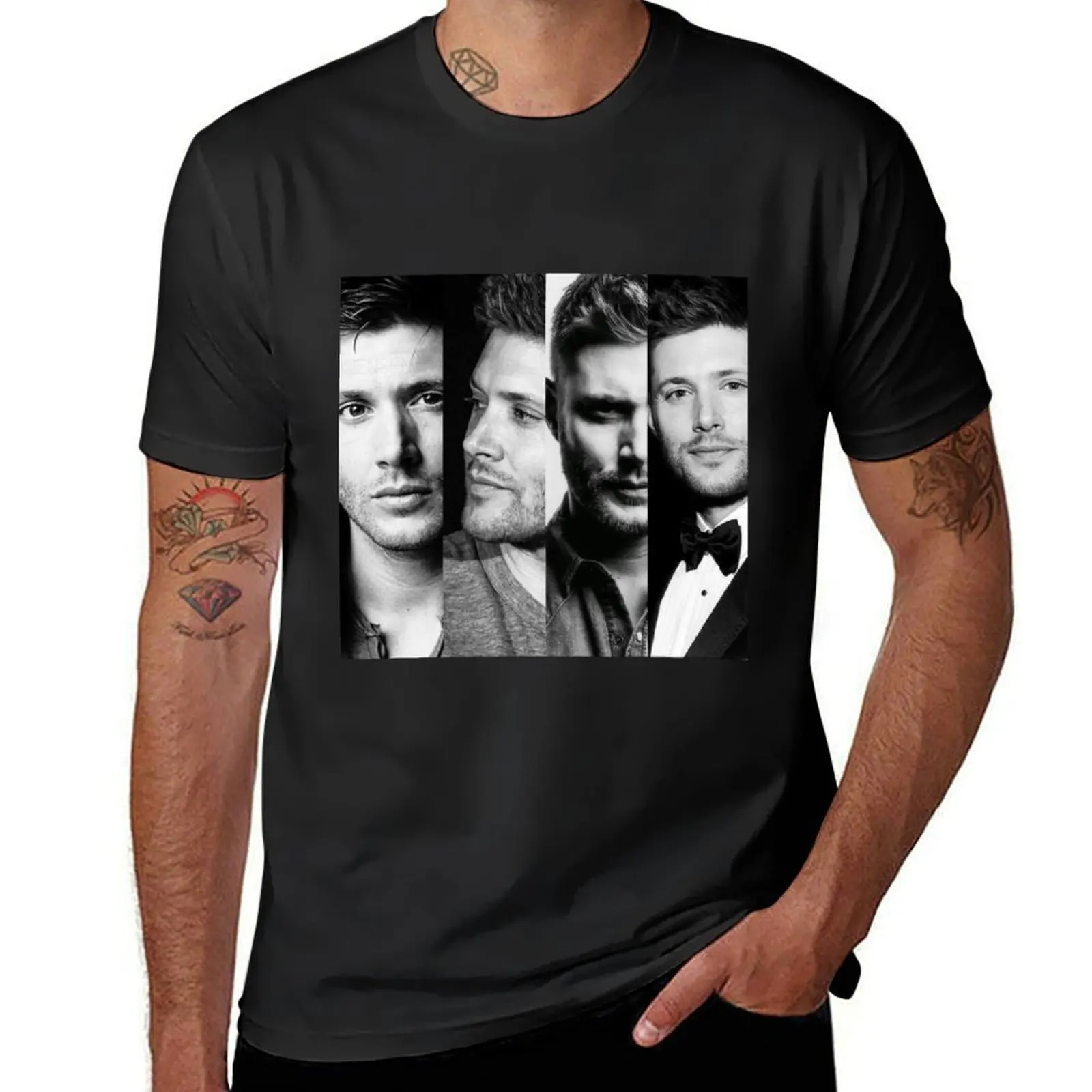 Jensen Ackles T-Shirt Short sleeve tee anime clothes mens tall t shirts