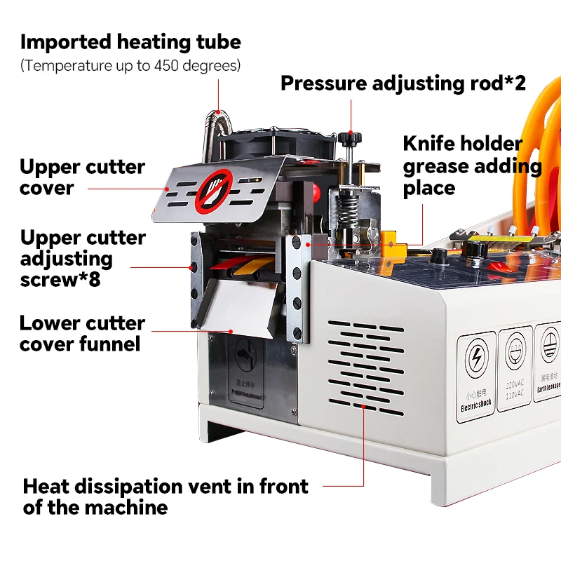 Webbing Cutter, Automatic Hot and Cold Rope Cutting Braided Tape Cutting Machine for Ribbon Elastic Band Webbing Zipper Tape