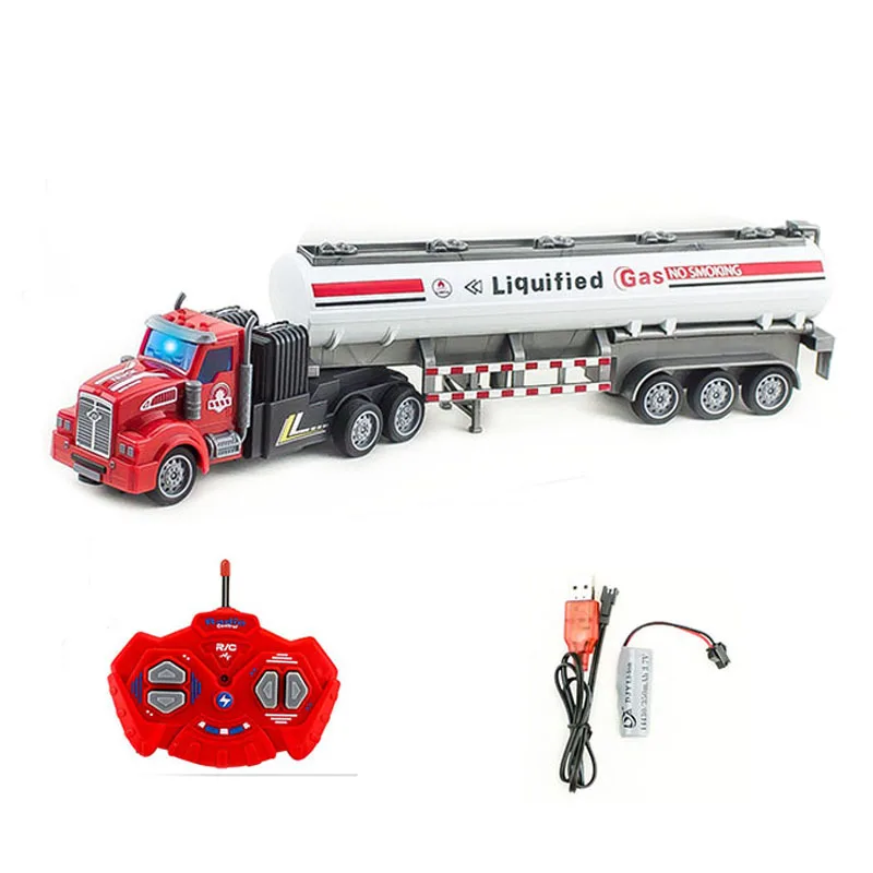 1:48 RC Car Toys for Boys Remote Control Truck Heavy-Duty Transporter Container Truck Electric Enginner Vehicle Childern Gift