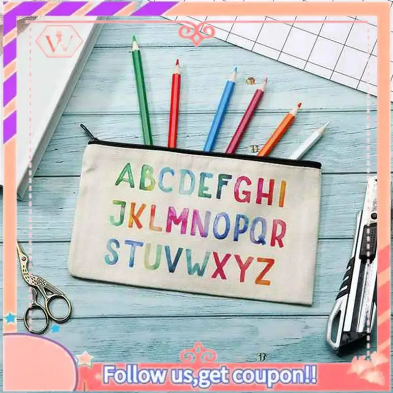 

Upgraded 200Pcs Canvas Zipper Bag Pencil Case Cosmetic Bag Blank Bag DIY Craft Bag Cosmetic Bag Cosmetic Bag DIY Craft School