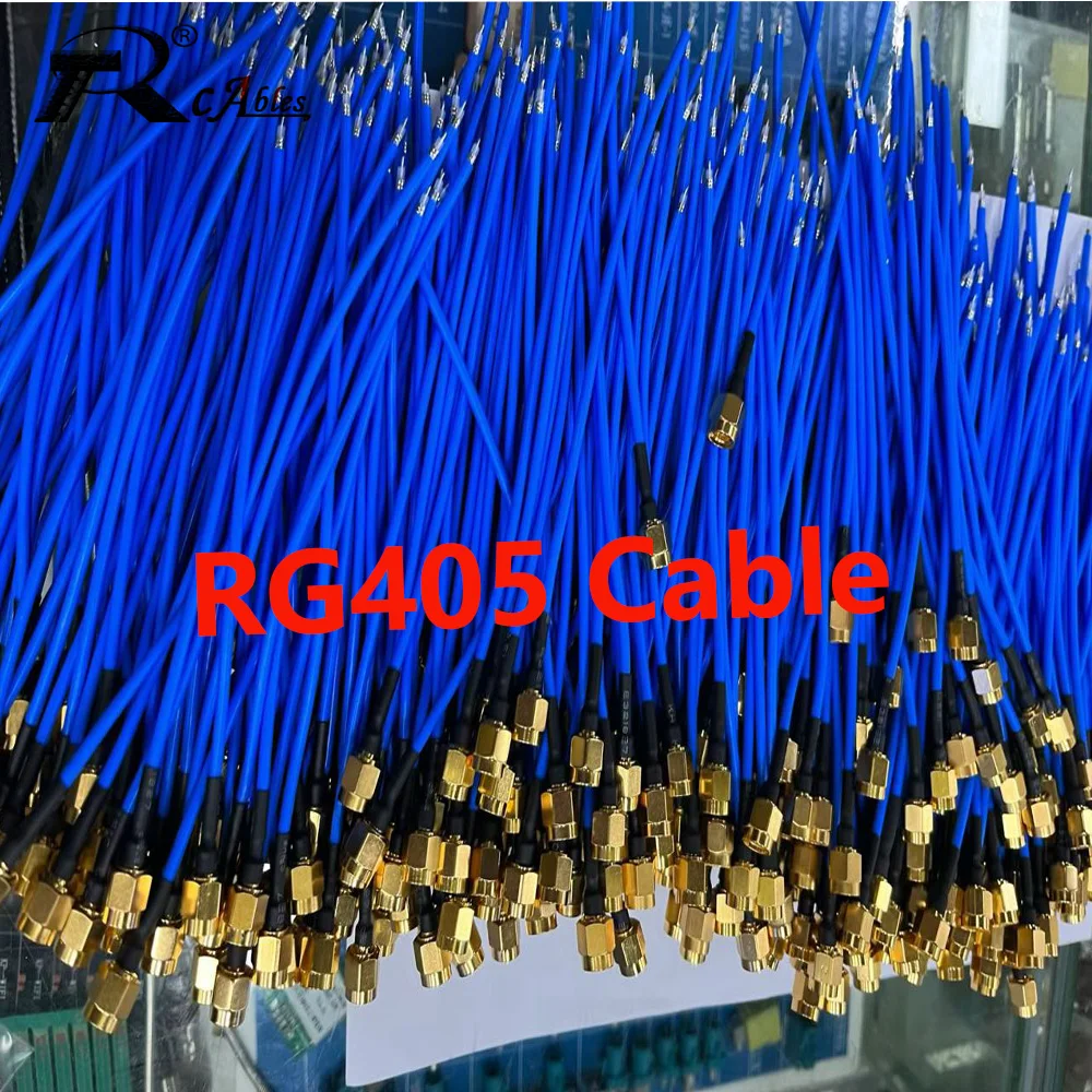 RF Coaxial RG405 086 Cable SMA Flange Female SMA Male 90Degree to PCB High Frequency Test Cable 50Ohmfor With Professional Use