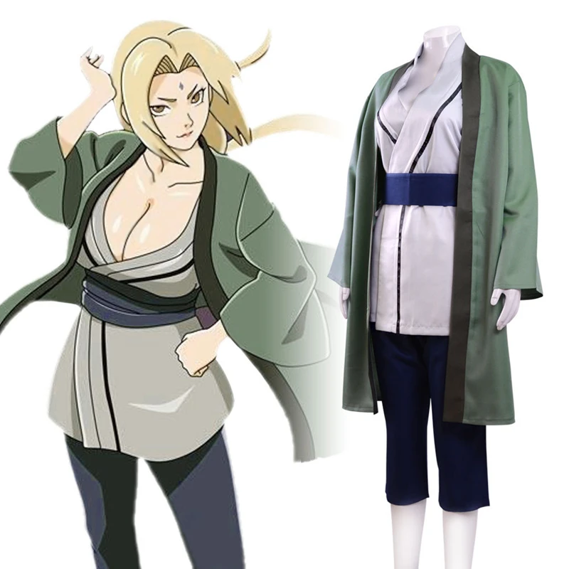 Hokage Tsunade Cosplay Costume Anime Women Halloween Party Stage Show Set