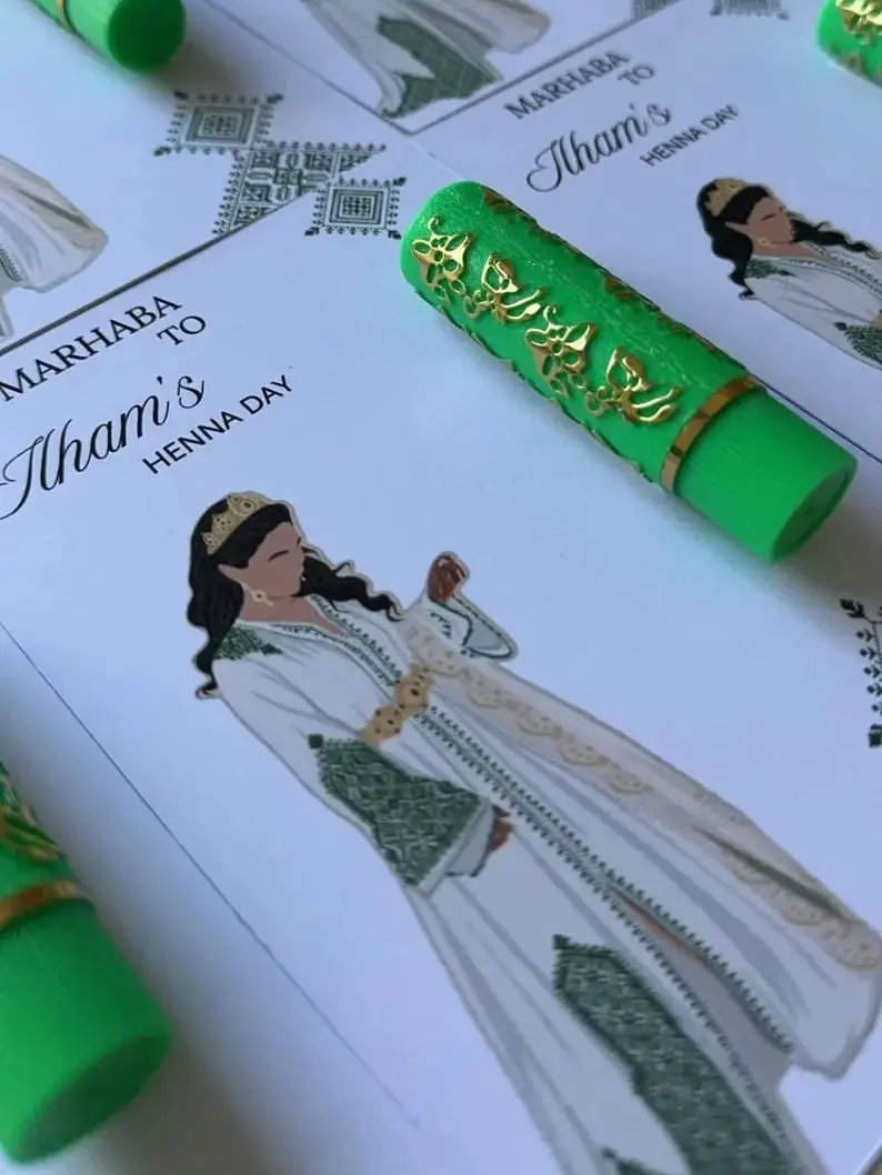 Niestandardowe zaproszenie na dzień Henny Karta podarunkowa dla gości Witamy Nocna impreza Druhna Baby Shower Bridal Spersonalizowany projekt Menu Decor DIY — zdjęcie 6