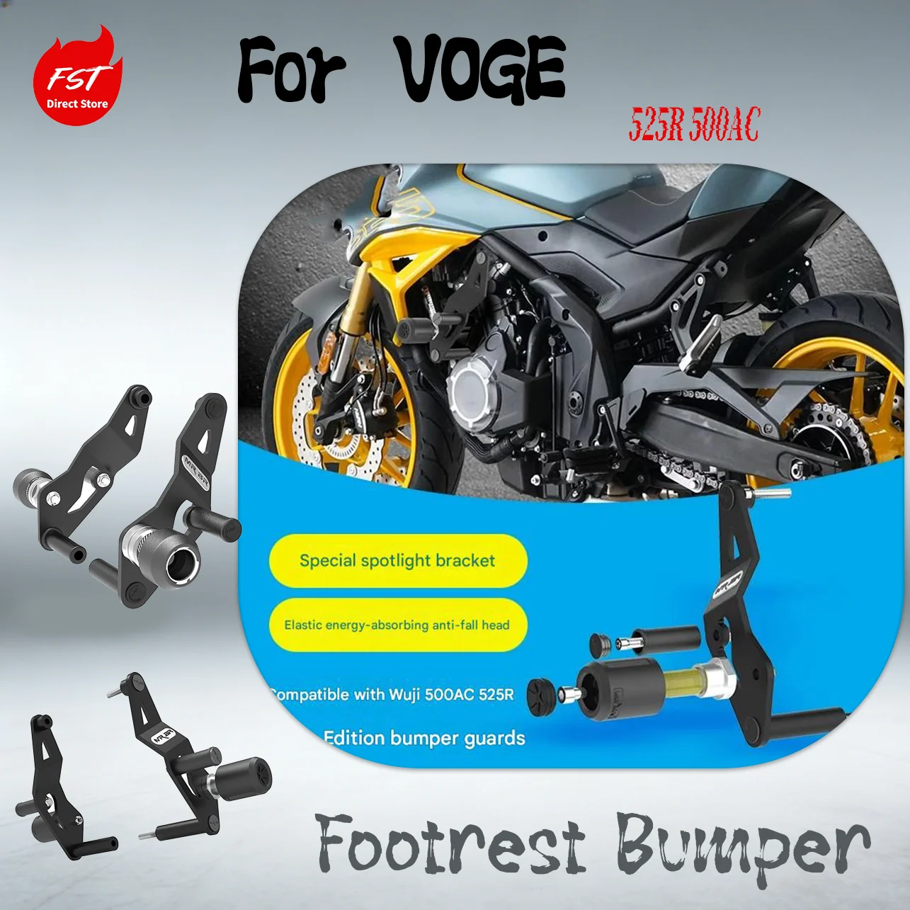

Crash Bars Anti-fall Sliders Bumper Racing Guard Protector Accessories for VOGE 525R 500AC Motorcycle Modification Parts
