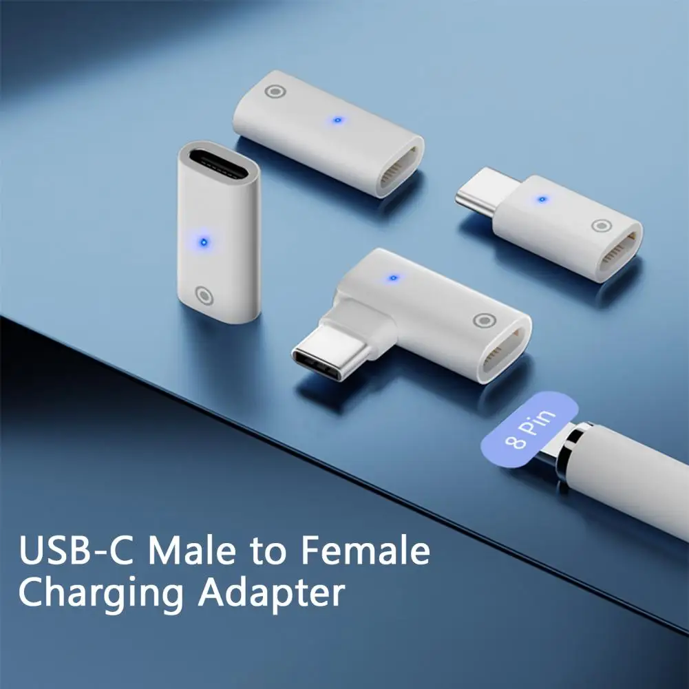 Stylus Pen Charging Adapter USB-C Male to Female Charging Adapter PC Pencil Charging Converter for iPad Pencil 1st Generation