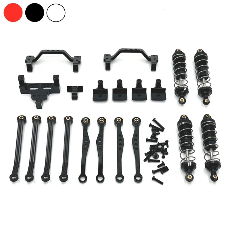 WPL 1/16 C64 C64-1 1/10 C74-1 Metal Shock Absorber Chassis Link Rod Pull Rod Mount Shock Mount Set 1/16 RC Car Upgrade Parts