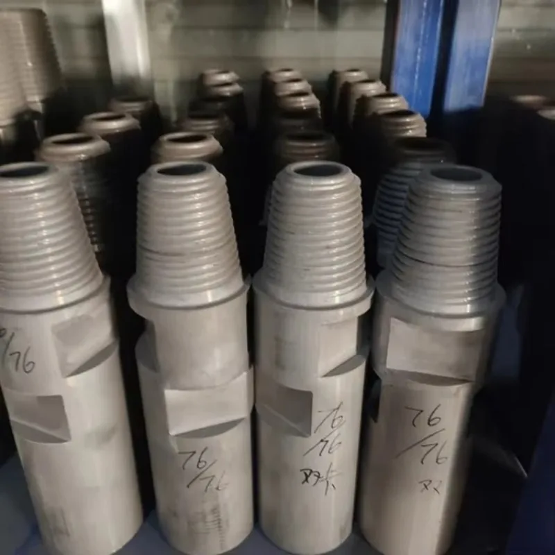 40CrMo Forged Carbon Steel Drill Pipe Joint 57mm for Ore Mining, Connecting 42mm Drill Rods