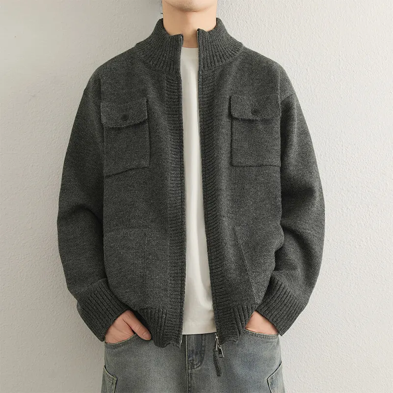 

Осенне-зимний мужской повседневный кардиган нормальной длины