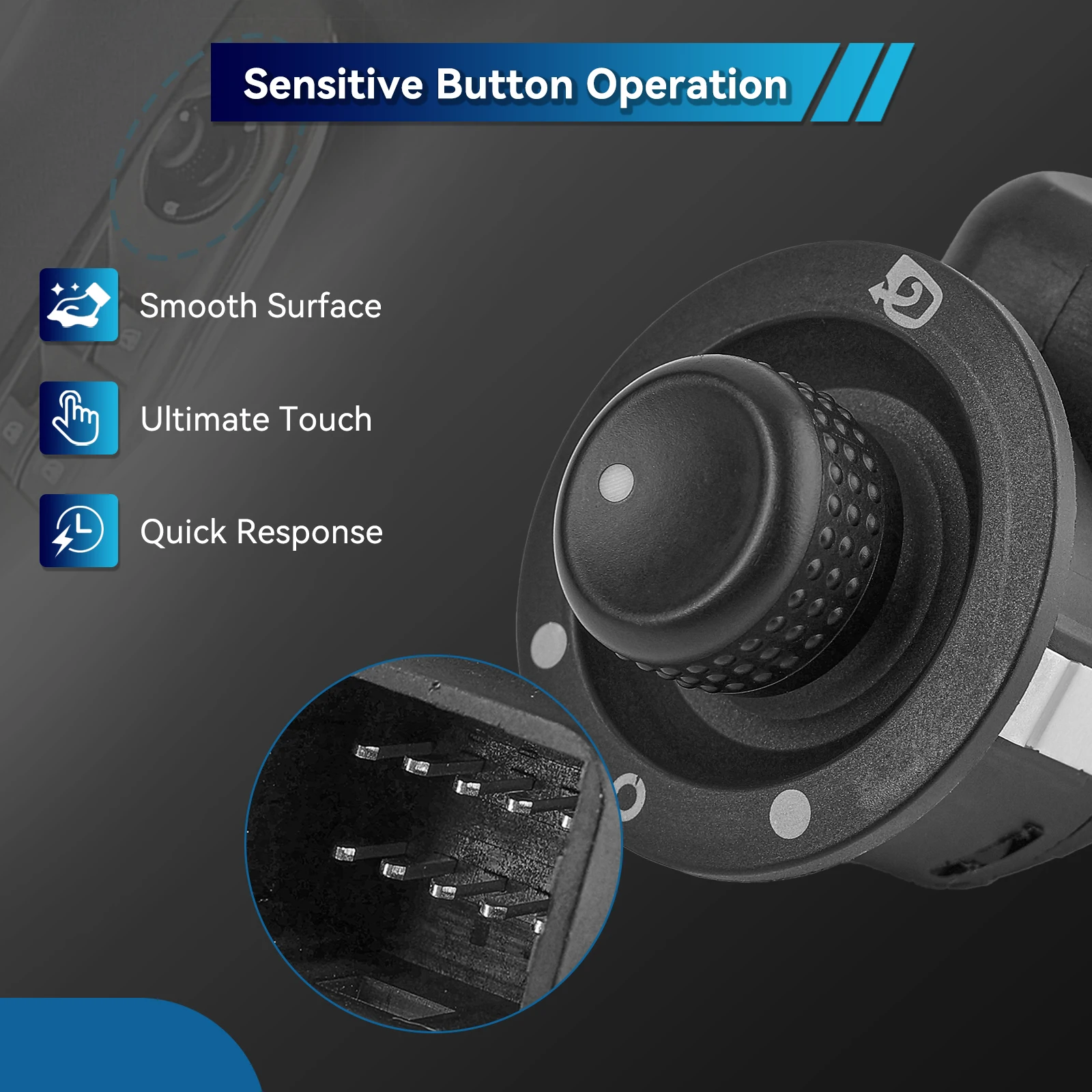 8200214921 8200676529 Electric Wing Side Mirror Knob Control Switch Button With Folding For Renault Captur Clio MK4 Modus Captur