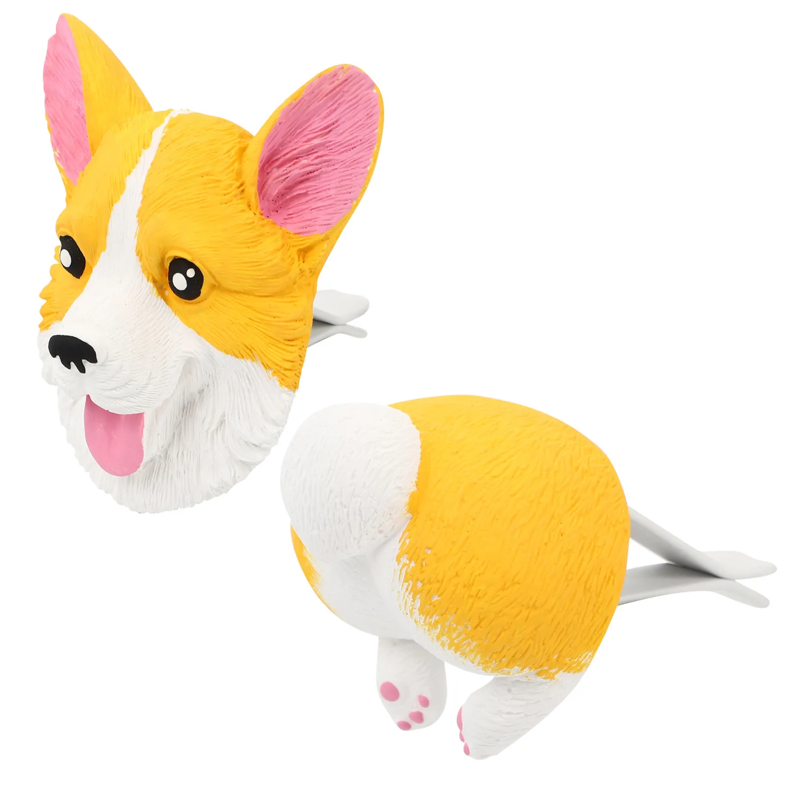 

2Pcs Car Aroma Clip Corgi Style Air Freshener Small Portable Auto Perfume Diffuser Vehicle Air Vent Aromatherapy Clip