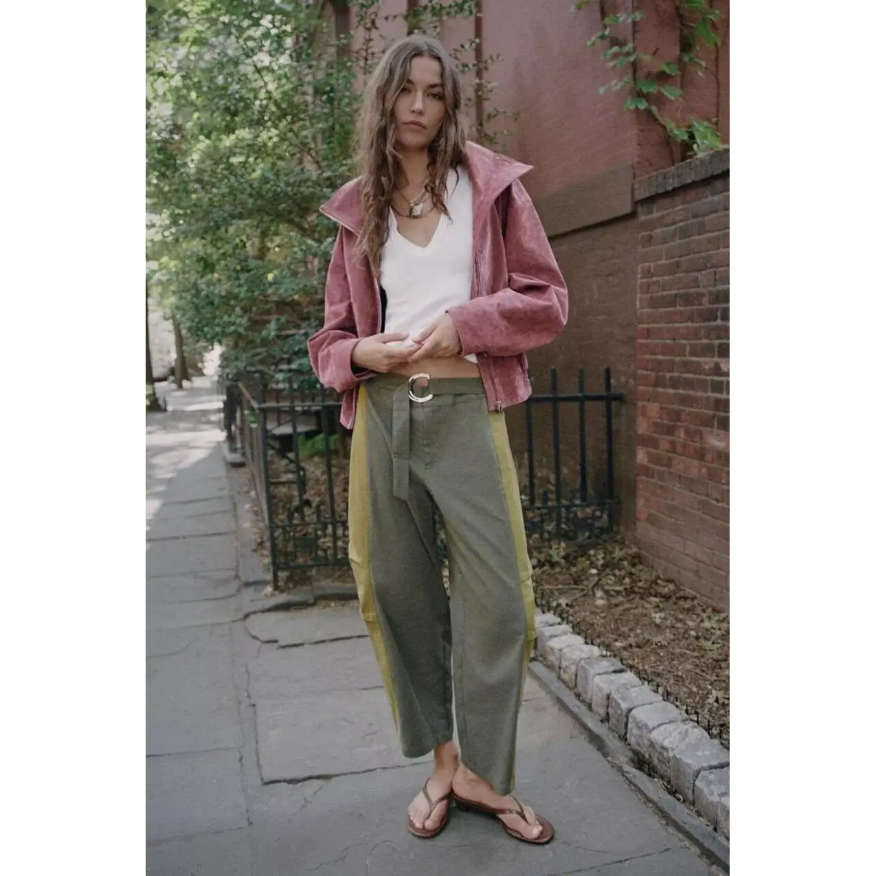 Loose Pilot Jacket Stand Collar Commuter Style Women's Fashion Outerwear Polyester Fiber Autumn Season No Brand