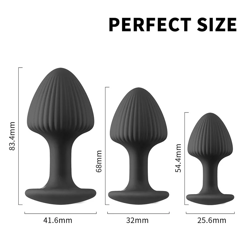 Mushroom Head Wearable Butt Plug Soft Silicone Anal Plug Stimulation Anus Masturbator G Spot Massage Sex Toy for Man Women