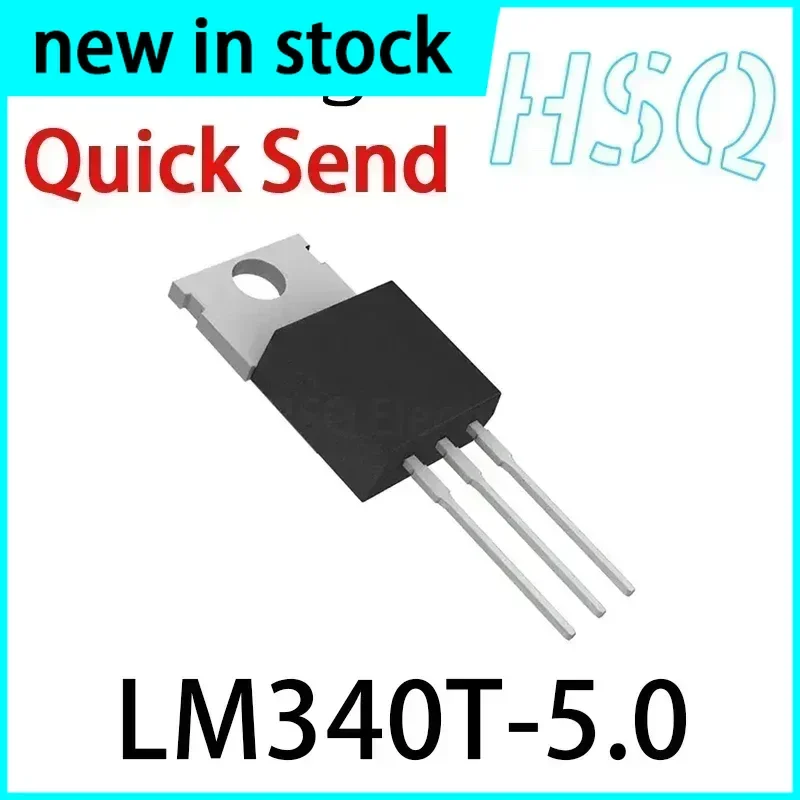 5PCS LM340T5 LM340T-5.0 TO-220 Triple-ended Regulator 5V New