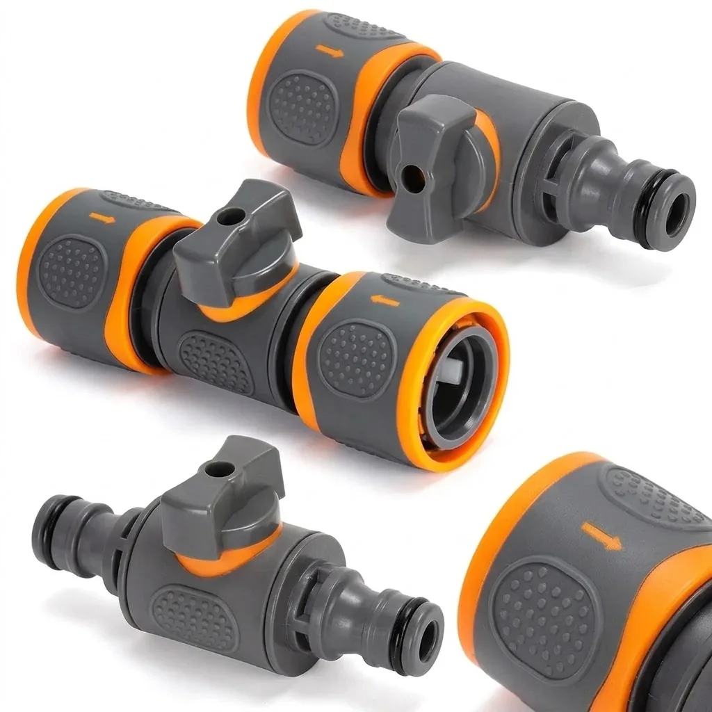 Stop Water Connector 16mm Ball Valve Hose Adapter Quick Connect Repair for Garden Irrigation Tubing Coupling Joint Extender Set