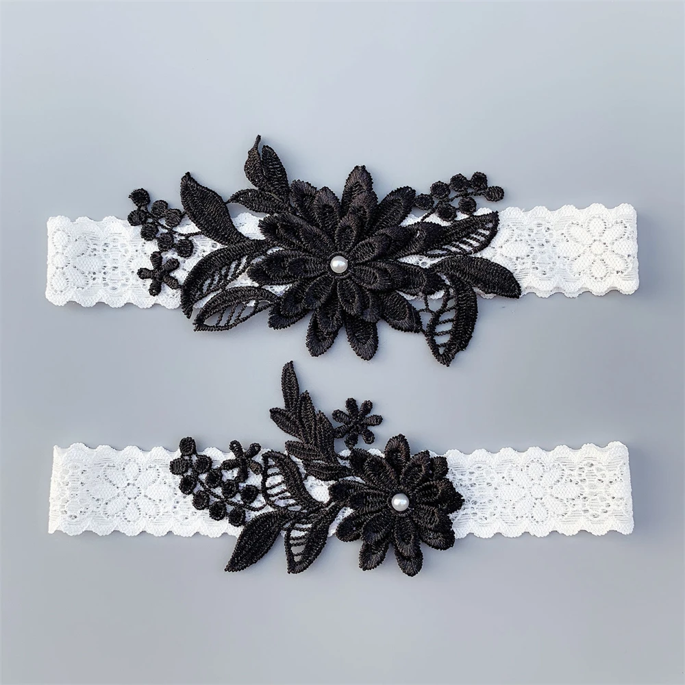 1 Pair Women Lace Garter Belt Bride Leg Garter Sexy Cosplay Thigh Bands Garter Stocking Party Wedding Accessories