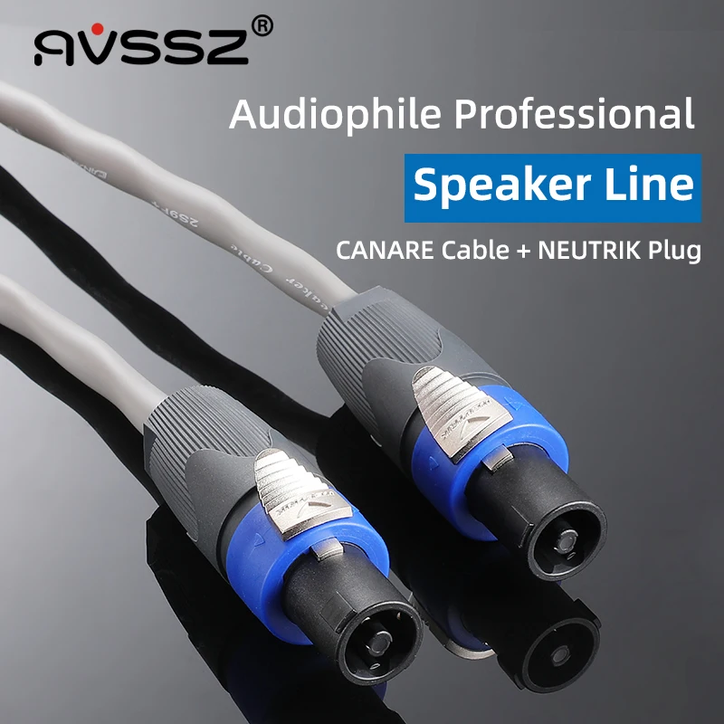 

AVSSZ 4 Pole Speaker Cable NEUTRIK speakON Plug NL4FX CANARE 2S7F+ 2S9F+ DIY Outdoor Professional Amplifier Audio Line