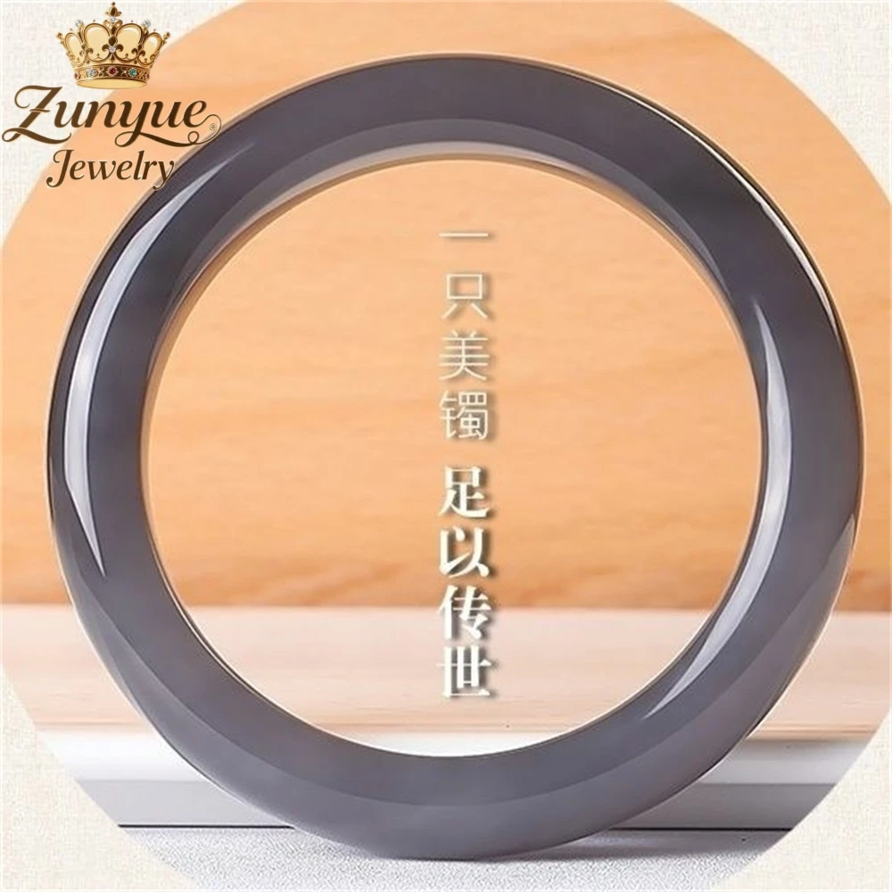 Natural Hetian Jade Smoke Purple Jade Bracelet Luxury Quality Jewelry Fashion Jewelry Best Selling Exquisite Charms Popular Gift