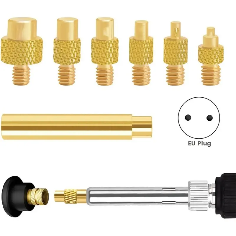 B97A-Heat-Set Insert Tips(M2-M8), Soldering Iron With 350Pcs Thread Inserts, 6Pcs EU Plug
