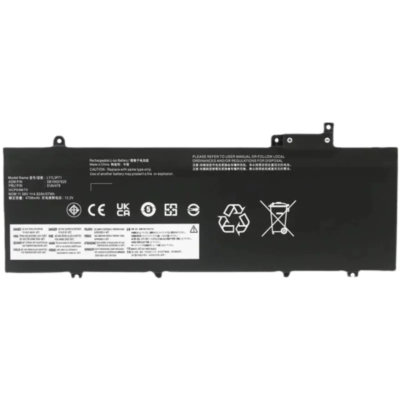 Newest L17L3P71 11.58V 57Wh 4708mAh Battery for Lenovo Thinkpad T480s L17M3P71 L17M3P72 SB10K97620 High Quality Laptop Battery