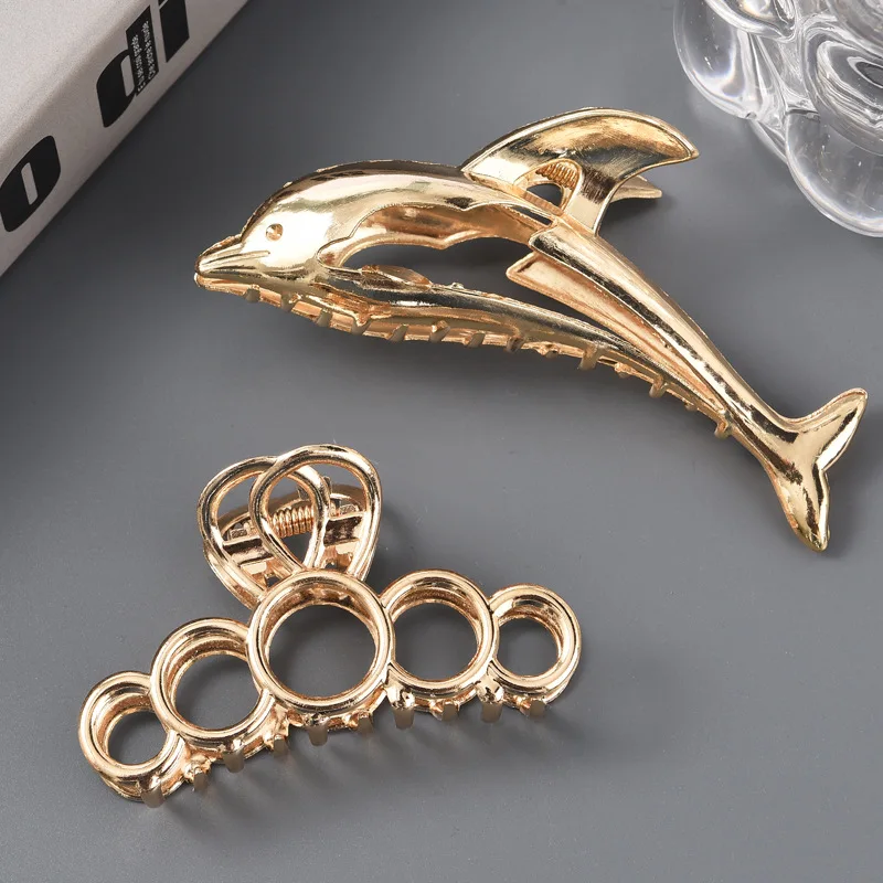 2022 Multiple Styles Fashion Alloy Geometric Large Exquisite Versatile Hairpin Barrettes for Women Girl Accessories Headwear